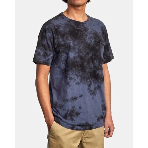 RVCA Men's Manic Tie Dye Crew Pocket Tee T-Shirt - Picture 2 of 4